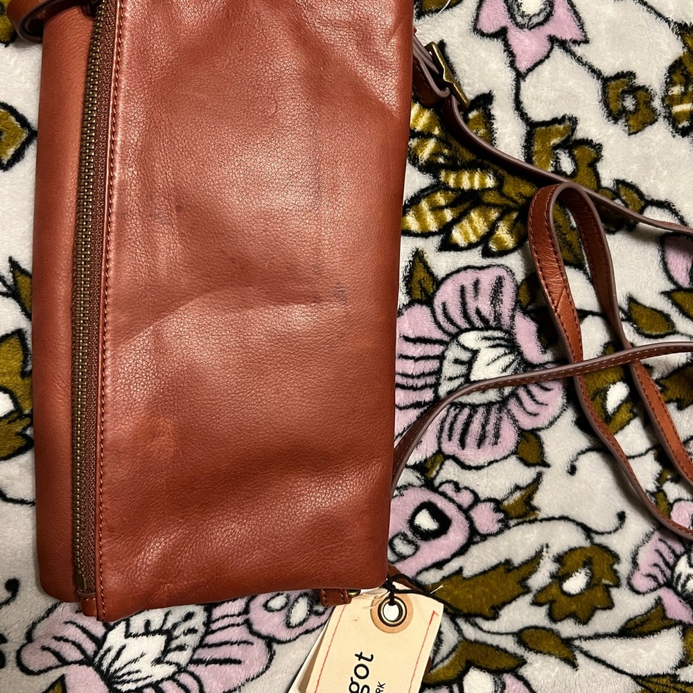 Fossil Brown Leather Crossbody Bag